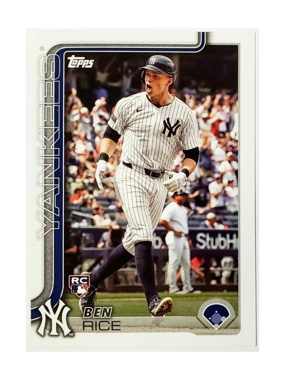 BEN RICE ROOKIE "TEAM SET" VARIATION 2025 TOPPS #NYY-6, NEW YORK YANKEES